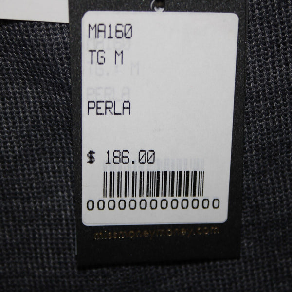 Miss Money NEW $186 Perla Sz M Gray White Knit Belted With Scarf Wool Dress