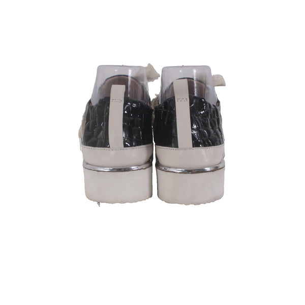 Ron White Sneakers Novella Croco Sz 39 White Green Onyx Embossed Pat 1" Sneakers