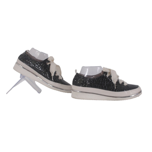 Ron White Sneakers Novella Croco Sz 39 White Green Onyx Embossed Pat 1" Sneakers