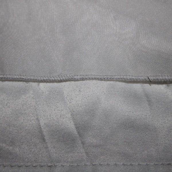 Minuet NEW Sz L White Tan Lined Lacoe Ruffles Off Shoulders Polyester Dress