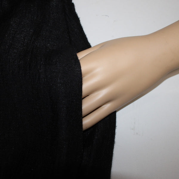 Rachel Roy Dress Sz 12 Black Rhinestones Pearls Pockets Viscose Polyester Dress