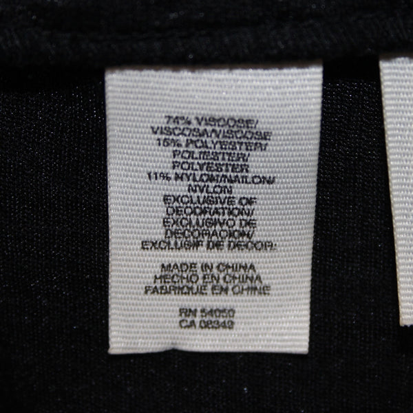 Rachel Roy Dress Sz 12 Black Rhinestones Pearls Pockets Viscose Polyester Dress