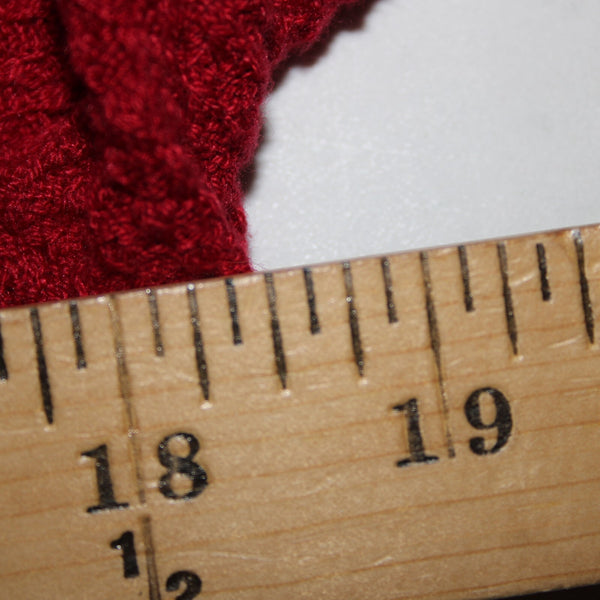 J Jill Sz M Red Textured Long Sleeve Tunic Cotton Viscose Nylon Sweater