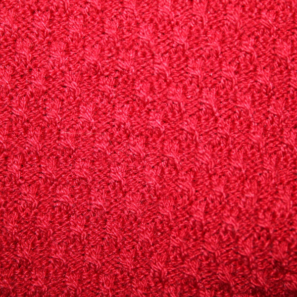 J Jill Sz M Red Textured Long Sleeve Tunic Cotton Viscose Nylon Sweater