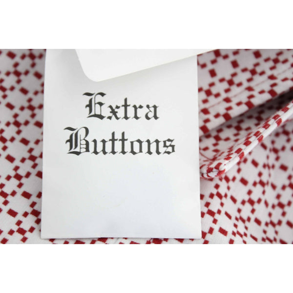 Apt. 9 NEW $89 Sz 8 Red White Lined Hidden Buttons Cotton Blend Coat