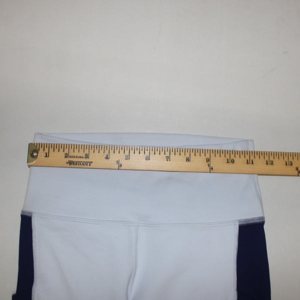 Fabletics AW Capri Pant NEW $65 Sz XS x 22 Lt Blue Navy Poly Elastane AW Capri