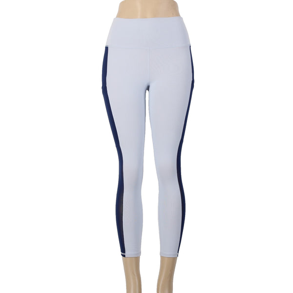Fabletics AW Capri Pant NEW $65 Sz XS x 22 Lt Blue Navy Poly Elastane AW Capri