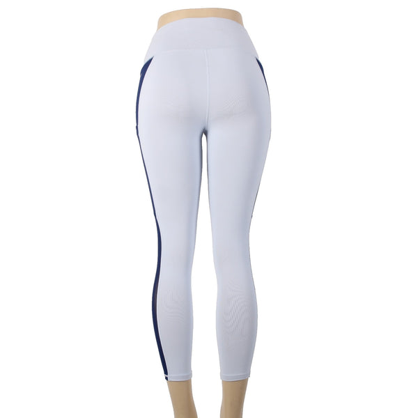 Fabletics AW Capri Pant NEW $65 Sz XS x 22 Lt Blue Navy Poly Elastane AW Capri