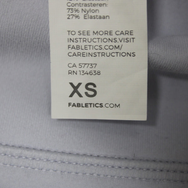 Fabletics AW Capri Pant NEW $65 Sz XS x 22 Lt Blue Navy Poly Elastane AW Capri