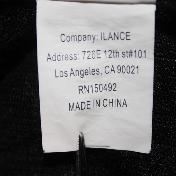 Gran Oriente Sweater Sz L Black Multi Colored Patches Lace Back Nylon Viscose