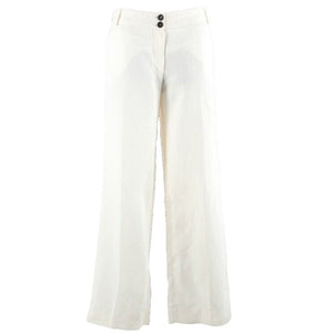 Gerard Darel Sz 40 x 29 Ivory on Ivory Stripe Straight Leg Trouser Pant