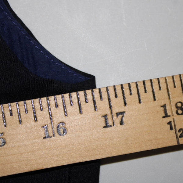 Diane Von Furstenberg Sz 6 Navy Blue Ruched Tie Sleeveless Cotton Poly Dress