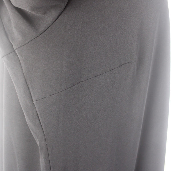 Chicos Dress Sz 2 Black Crepe UnLined Long Sleeve Polyester Spandex Dress
