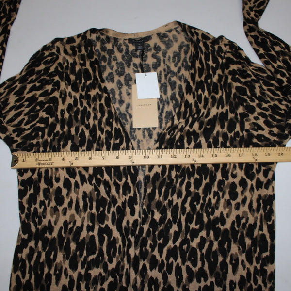 Halogen Cardigan NEW Sz XL Animal Print Open Front Rayon Linen Cardigan Sweater