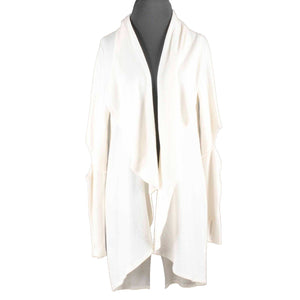 LNA NEW Sz S Ivory Open Cold Elbow Thumbhole Tencel Blend Knit Wrap
