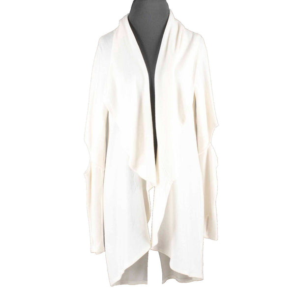 LNA NEW Sz S Ivory Open Cold Elbow Thumbhole Tencel Blend Knit Wrap