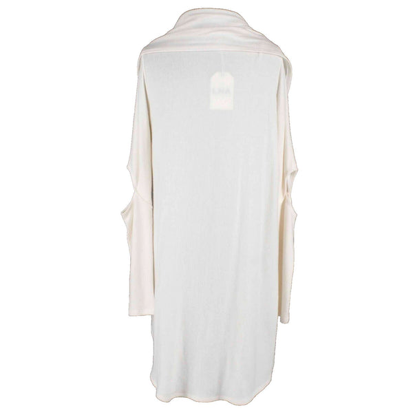 LNA NEW Sz S Ivory Open Cold Elbow Thumbhole Tencel Blend Knit Wrap
