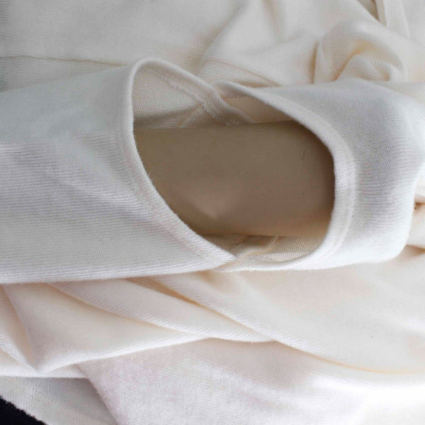 LNA NEW Sz S Ivory Open Cold Elbow Thumbhole Tencel Blend Knit Wrap
