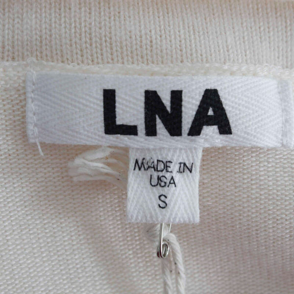 LNA NEW Sz S Ivory Open Cold Elbow Thumbhole Tencel Blend Knit Wrap