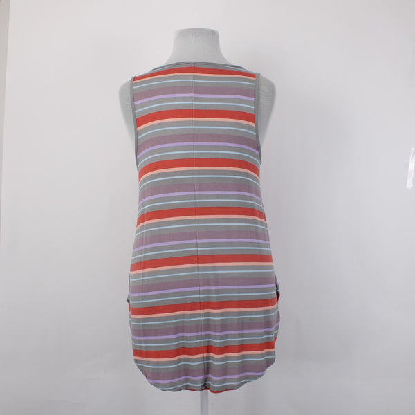 Torrid Top NEW Super Soft Knit Sz 2 Gray Red Multi Color Striped Rayon Top