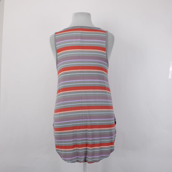 Torrid Top NEW Super Soft Knit Sz 2 Gray Red Multi Color Striped Rayon Top