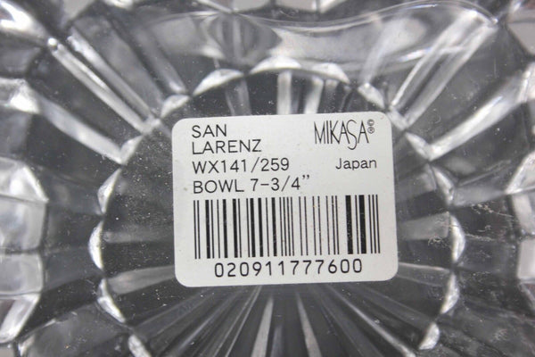 Mikasa San Larenze 7 3/4" x 4.75" Cut Crystal Bowl