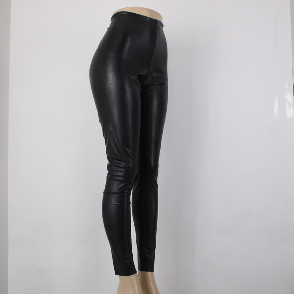Commando Pant NEW $118 Sz XL x 30  Black Pleather Viscose Elastane Legging Pant