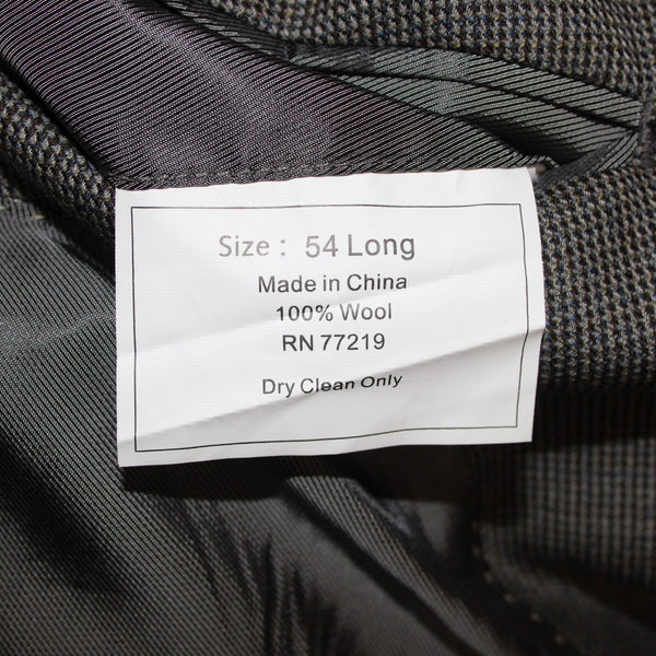 Pronto Uomo 54L Blazer Jacket Sz 54 L Gray Multi Two Button 100% Wool Platinum