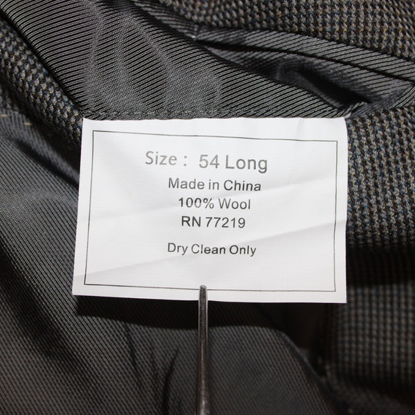 Pronto Uomo 54L Blazer Jacket Sz 54 L Gray Multi Two Button 100% Wool Platinum