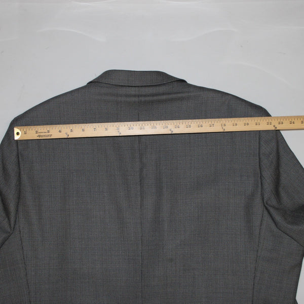 Pronto Uomo 54L Blazer Jacket Sz 54 L Gray Multi Two Button 100% Wool Platinum