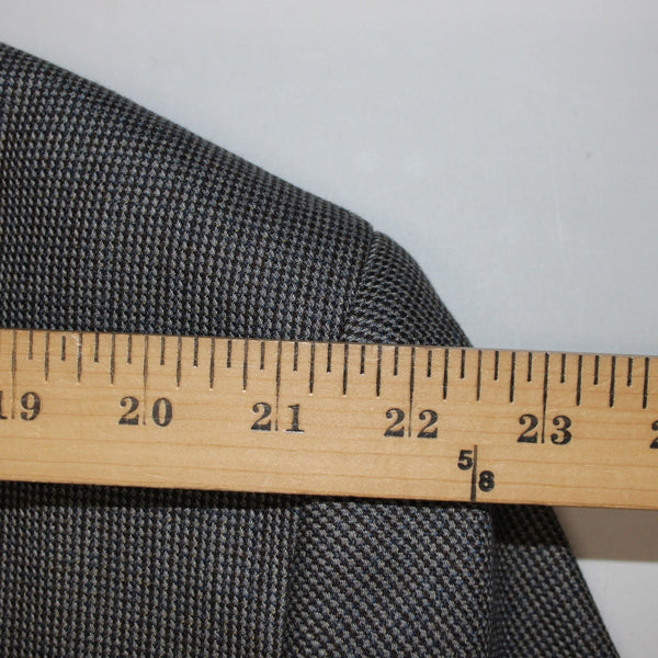 Pronto Uomo 54L Blazer Jacket Sz 54 L Gray Multi Two Button 100% Wool Platinum