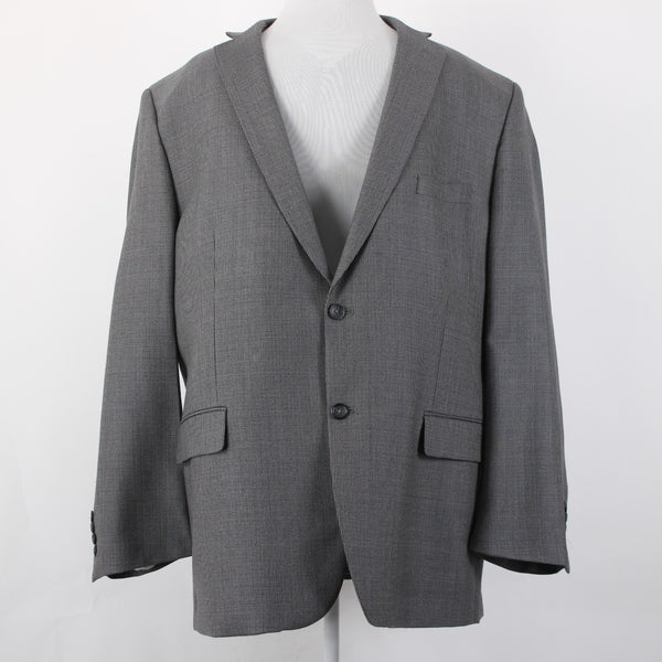 Pronto Uomo 54L Blazer Jacket Sz 54 L Gray Multi Two Button 100% Wool Platinum