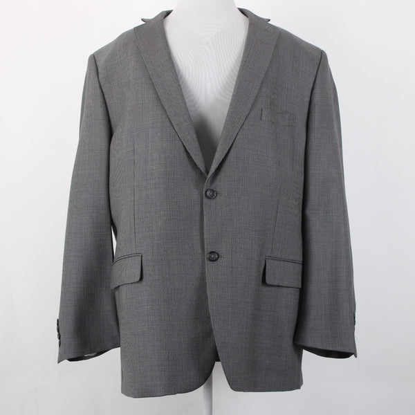 Pronto Uomo 54L Blazer Jacket Sz 54 L Gray Multi Two Button 100% Wool Platinum