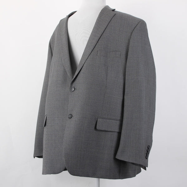 Pronto Uomo 54L Blazer Jacket Sz 54 L Gray Multi Two Button 100% Wool Platinum