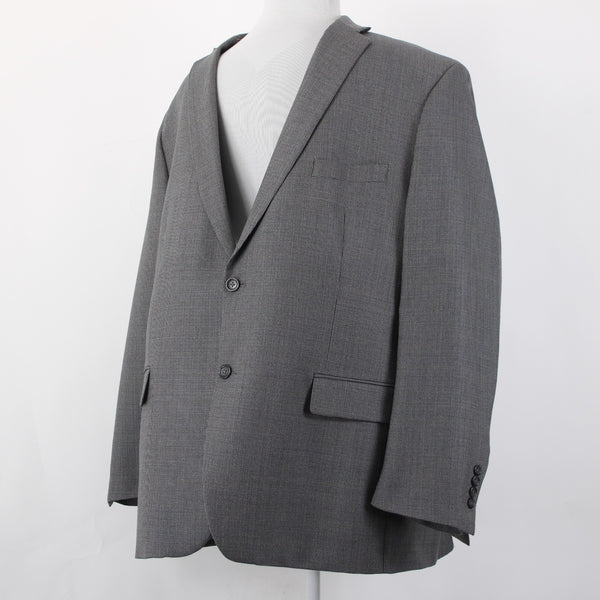 Pronto Uomo 54L Blazer Jacket Sz 54 L Gray Multi Two Button 100% Wool Platinum