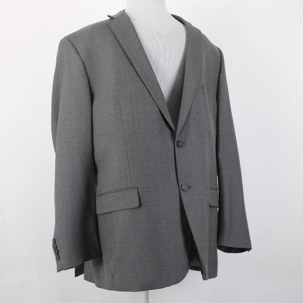 Pronto Uomo 54L Blazer Jacket Sz 54 L Gray Multi Two Button 100% Wool Platinum