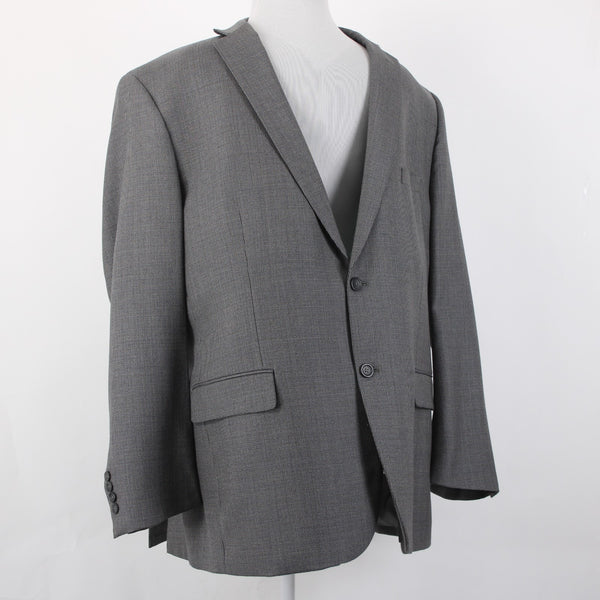 Pronto Uomo 54L Blazer Jacket Sz 54 L Gray Multi Two Button 100% Wool Platinum