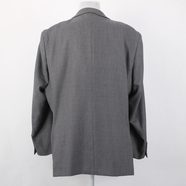 Pronto Uomo 54L Blazer Jacket Sz 54 L Gray Multi Two Button 100% Wool Platinum
