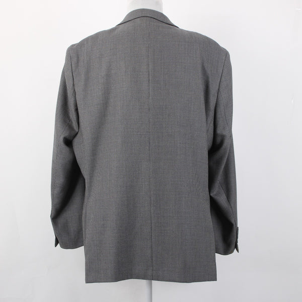 Pronto Uomo 54L Blazer Jacket Sz 54 L Gray Multi Two Button 100% Wool Platinum
