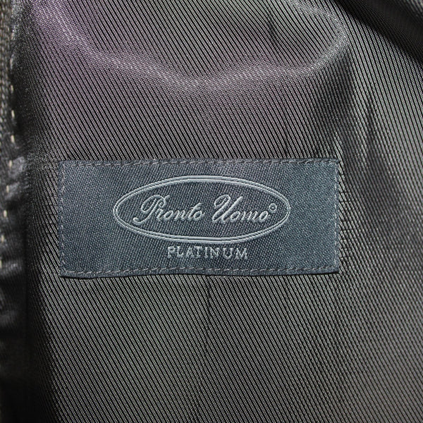 Pronto Uomo 54L Blazer Jacket Sz 54 L Gray Multi Two Button 100% Wool Platinum