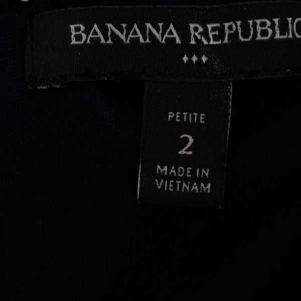 Banana Republic Sz 2P Navy Blue White Lined Rayon Blend Sheath Knit Dress
