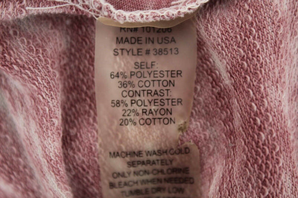 Soft Surroundings Sz PS Rose Pink Multi Hi Lo Button Up Poly Knit Blend Top