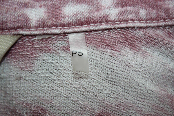 Soft Surroundings Sz PS Rose Pink Multi Hi Lo Button Up Poly Knit Blend Top