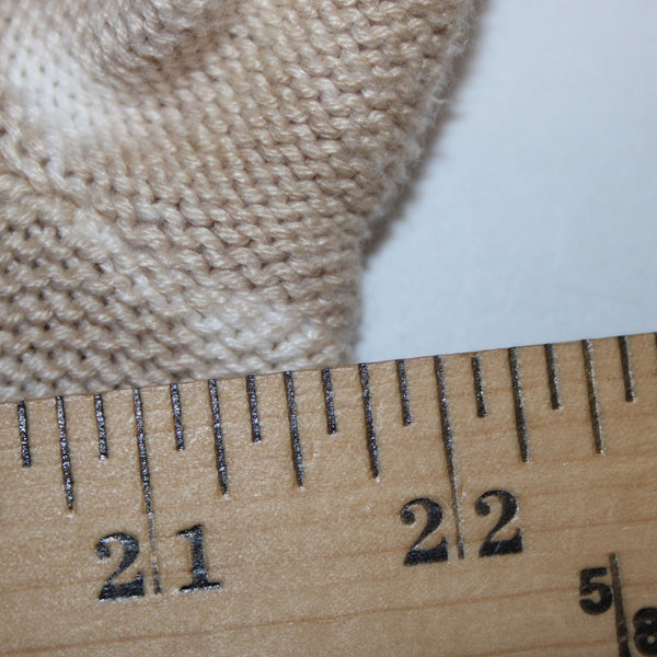 Wonderly NEW $55 Tan Cream Twist Adore Texture V Neck Cotton Rayon Sweater