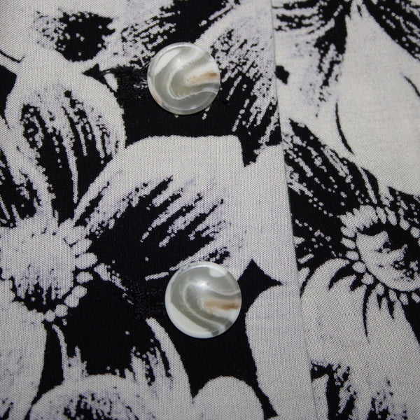 Anthropologie Ett Twa Sz 2 x 26 Black Cream Polka Dots Flowy 100% Rayon Pant