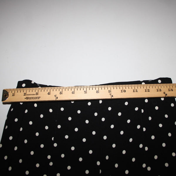 Anthropologie Ett Twa Sz 2 x 26 Black Cream Polka Dots Flowy 100% Rayon Pant