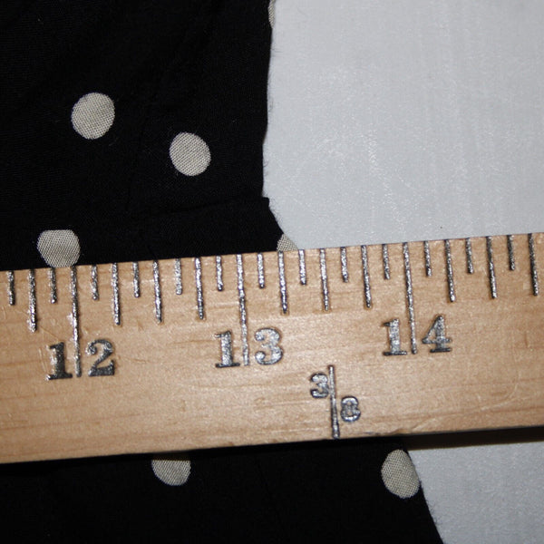 Anthropologie Ett Twa Sz 2 x 26 Black Cream Polka Dots Flowy 100% Rayon Pant