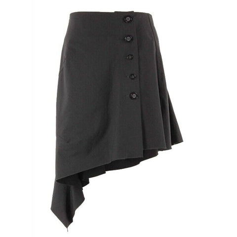 Tao Freedom Sz 0 (2) Black Button Closure Asymmetric Nylon Tactel Spandex Skirt