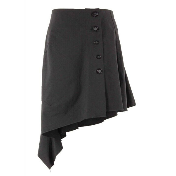 Tao Freedom Sz 0 (2) Black Button Closure Asymmetric Nylon Tactel Spandex Skirt