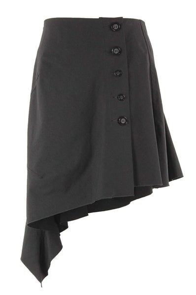 Tao Freedom Sz 0 (2) Black Button Closure Asymmetric Nylon Tactel Spandex Skirt